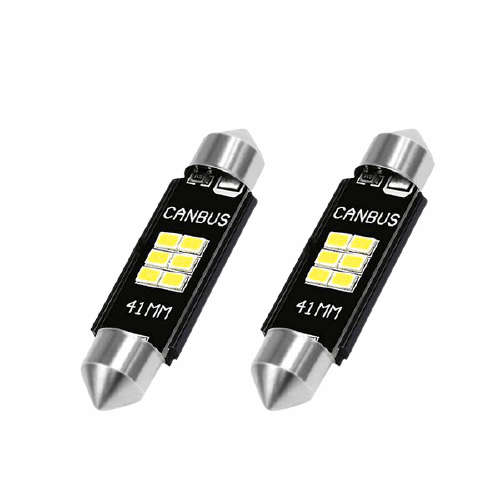 41mm Roof 6 LED Canbus Black - Set