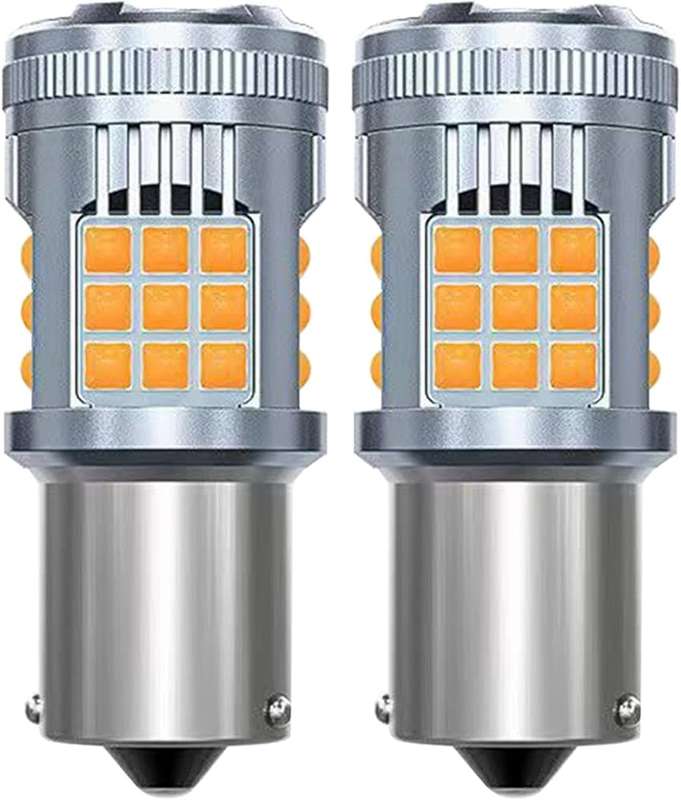 1156 Amber 180 degree single contact indicator 30w High Power Canbus Led  -Set