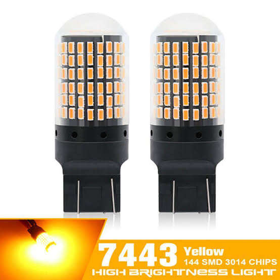 T20 LED Reverse 7443 3014 144 SMD Canbus Turn Light - Amber
