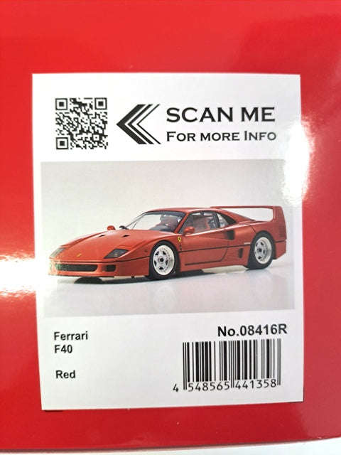 FERRARI F40 RED 1/18, DIECAST COLLECTABLES
