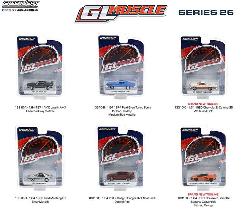 MUSCLE SERIES 26 6 OFF IN BOX 1/64, DIECAST COLLECTABLES