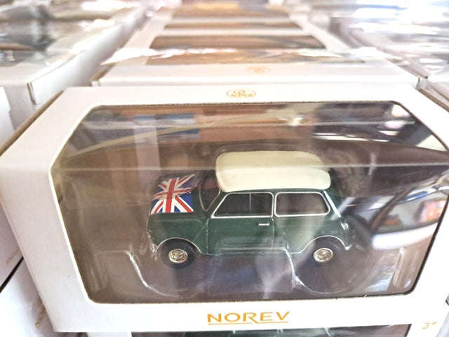 Mini Cooper S 1964 Almond Green and Flag on Bonnet 1:54