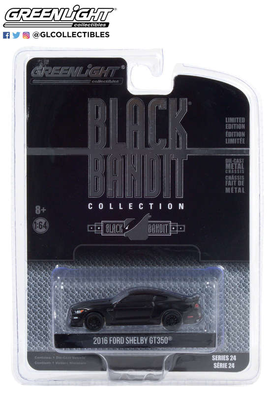 FORD MUSTANG SHELBY GT350 BLACK BANDIT S24  6 OFF IN BOX '1/64, DIECAST COLLECTABLES