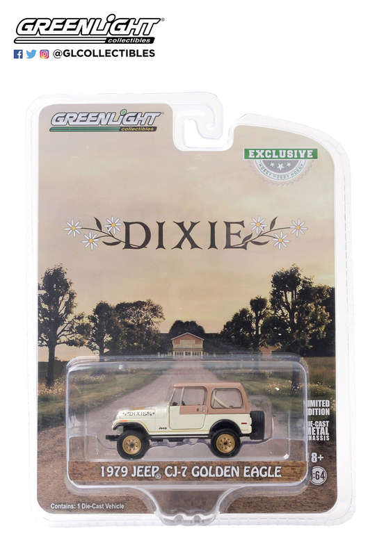 JEEP CJ7 GOLDEN EAGLE "DIXIE" HOBBY EXCL 6 OFF IN BOX 1979 1/64, DIECAST COLLECTABLES