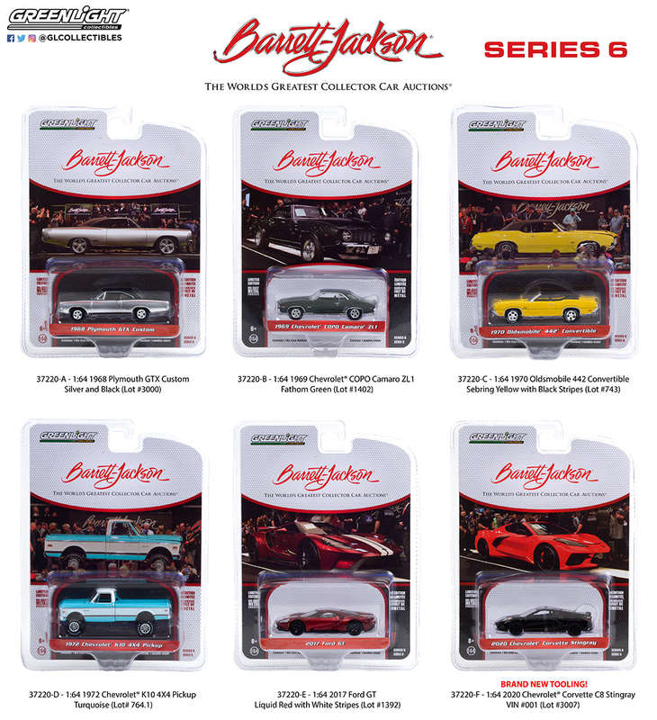 BARRETT-JACKSON SCOTTSDALE ED S6 6 OFF IN BOX 1/64 DIECAST COLLECTABLES