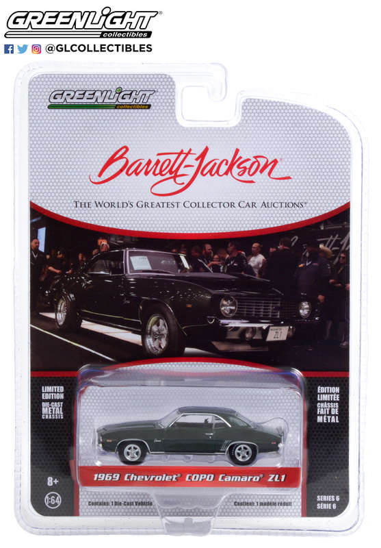 BARRETT-JACKSON SCOTTSDALE ED S6 CHEV COPO CAMARO 6 OFF IN BOX DIECAST COLLECTABLES