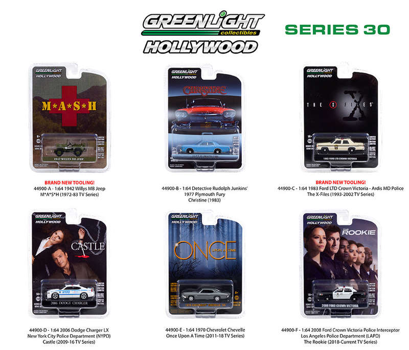 HOLLYWOOD SERIES 30 6 OFF IN BOX  1/64, DIECAST COLLECTABLES