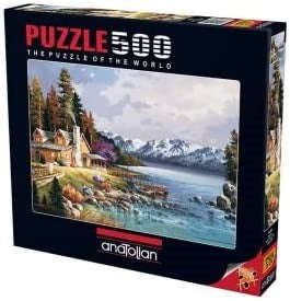 MOUNTAIN CABIN 500 PIECES,JIGSAW PUZZLE,ADULT PUZZLES, ANATOLIAN