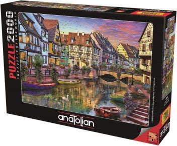 COLMAR CANAL 2000 PIECES,JIGSAW PUZZLE,ADULT PUZZLES, ANATOLIAN