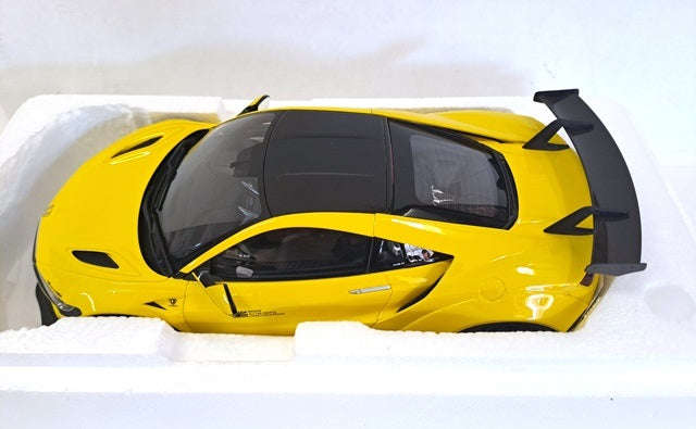 HONDA NSX CUSTOMIZED CAR YELLOW 1/18, DIECAST COLLECTABLES