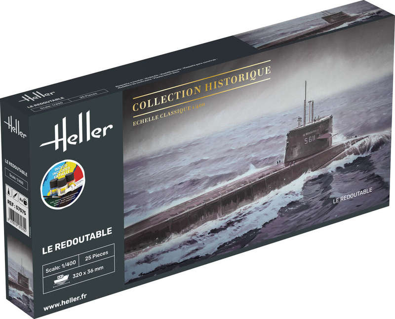 U-Boot S/M Redoutable S 611 1/400 SARTER KIT, PLASTIC SCALE MODEL