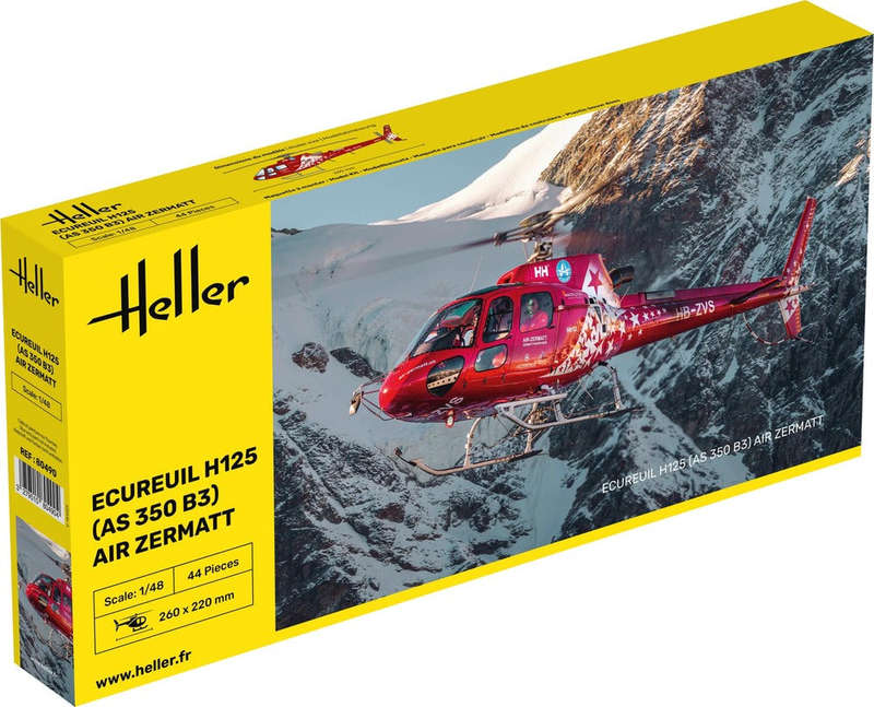 ECUREUIL H125 (AS 350 B3) AIR ZERMATT 1/48, PLASTIC SCALE MODEL