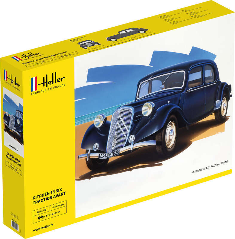 Citroen 15 SIX Traction Avant 1/8, PLASTIC SCALE MODEL