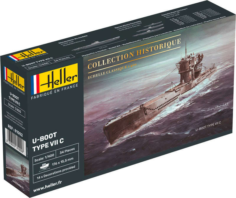 U-Boot Type VII C 1/400, PLASTIC SCALE MODEL