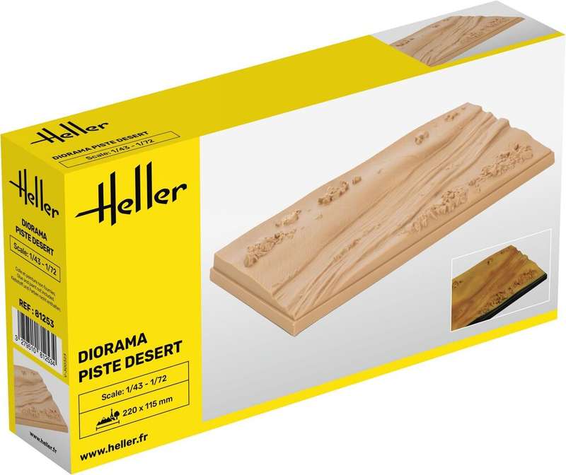 DIORAMA DESERT TRACK 1/72 - 1/43, PLASTIC SCALE MODEL