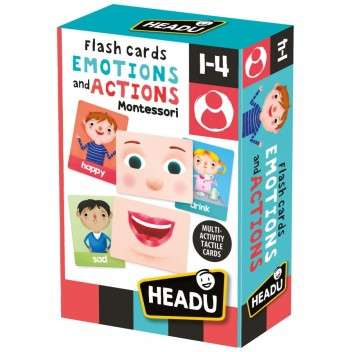 FLASHCARDS EMOTIONS AND ACTIONS MONTESSORI;EDUCTIONAL PUZZLE, TEACHER HOMESCHOOL SUPPLIES;  TODDL...