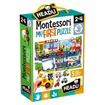MONTESSORI FIRST PUZZLE THE CITY;EDUCTIONAL PUZZLE, TEACHER HOMESCHOOL SUPPLIES;  TODDLER LEARNIN...