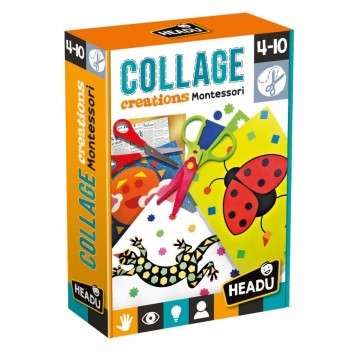 COLLAGE CREATION MONTESSORI;EDUCTIONAL PUZZLE, TEACHER HOMESCHOOL SUPPLIES;  TODDLER LEARNING TOY...