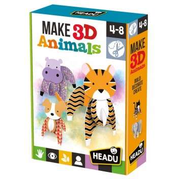 MAKE 3D ANIMALS MONTESSORI;EDUCTIONAL PUZZLE, TEACHER HOMESCHOOL SUPPLIES;  TODDLER LEARNING TOYS...