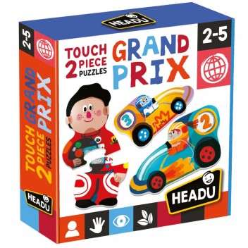 2 PIECES TOUCH  PUZZLE GRAND PRIX;EDUCTIONAL PUZZLE, TEACHER HOMESCHOOL SUPPLIES;  TODDLER LEARNI...