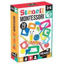 STENCIL MONTESSORI;EDUCTIONAL PUZZLE, TEACHER HOMESCHOOL SUPPLIES;  TODDLER LEARNING TOYS;  BIRTHDAY