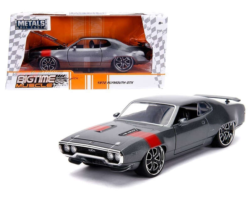 PLYMOUTH GTX  BIGTIME MUSCLE GREY 1972 1/24