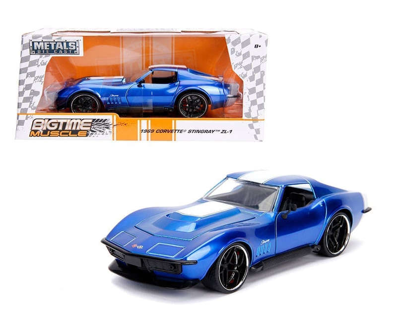 CHEV CORVETTE STINGRAY ZL1  BIGTIME MUSCLE BLUE  '69 1/24
