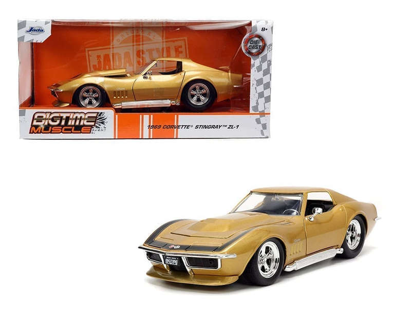 JADA CHEVROLET CORVETTE STINGRAY ZL1 BIGTIME GOLD 1969 1/24
