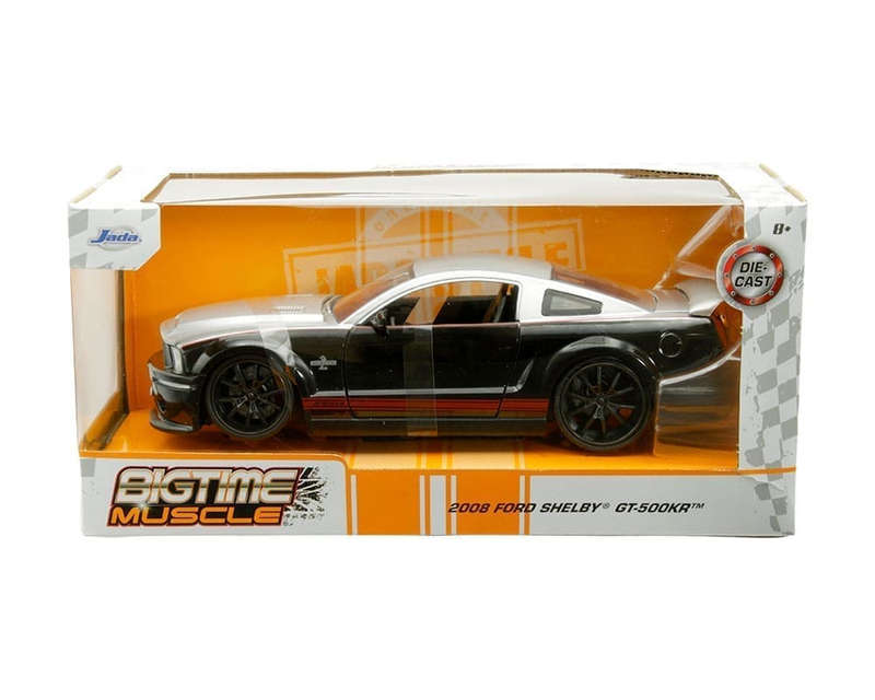 FORD SHELBY GT-500KR BTM SILVER/ BLK  2008 1/24