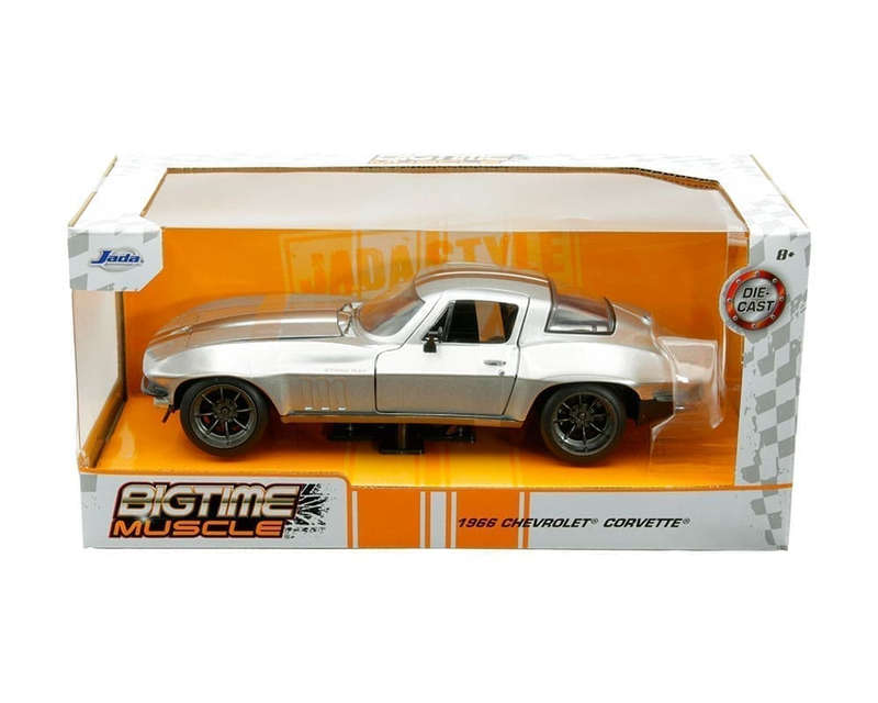 JADA CHEVROLET CORVETTE BTM SILVER 1966 1/24