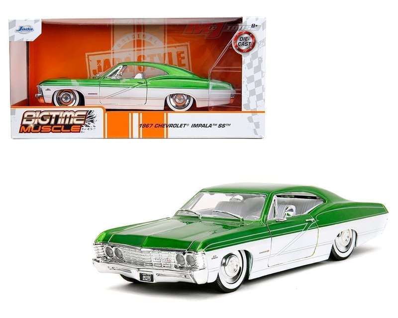 JADA-CHEVROLET IMPALA SS BTM CANDY GRN/WHITE 1967 1/24