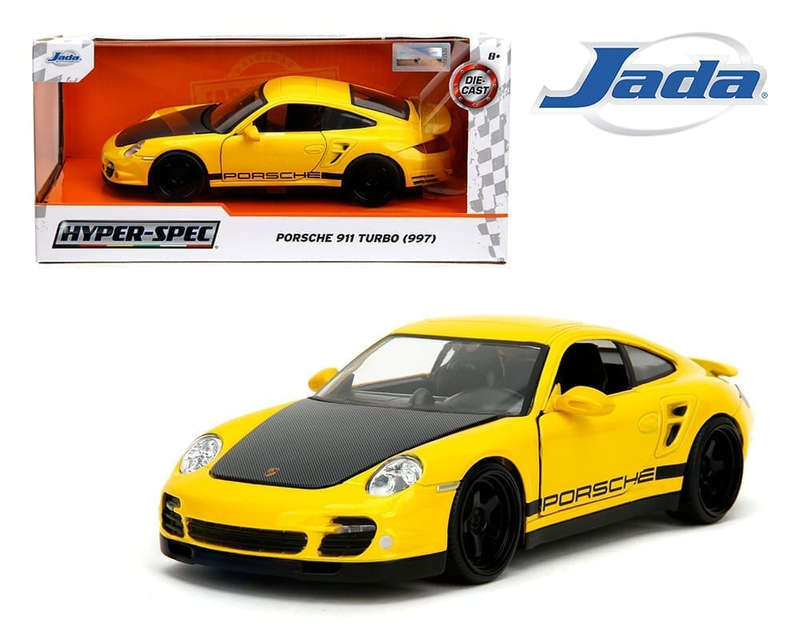 JADA PORSCHE 911 TURBO (997)  HYPER-SPEC YELLOW  1/24