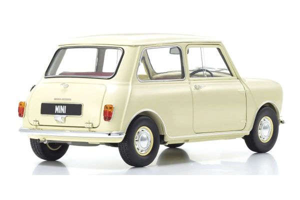 MORRIS MINI MINOR OLD ENGLISH WHITE 1/18, DIECAST COLLECTABLES