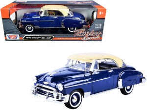 CHEVY BEL AIR DARK BLUE 1950 1/18, DIECAST CAR, COLLECTABLE CAR.