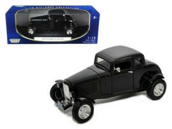 FORD FIVE-WINDOW COUPE BLACK 1932 1/18, DIECAST CAR, COLLECTABLE CAR.