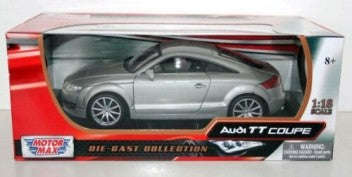 AUDI TT COUPE SILVER 2007 1/18, DIECAST CAR, COLLECTABLE CAR.