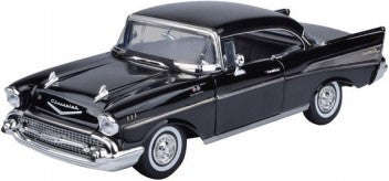 CHEVY BEL AIR HARD TOP BLACK 1957 1/18, DIECAST CAR, COLLECTABLE CAR.