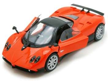 PAGANI ZONDA F ORANGE 1/24, DIECAST CAR, COLLECTABLE CAR.