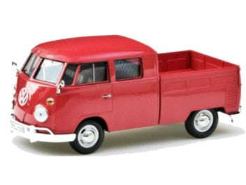 VOLKSWAGEN TYPE 2 (T1) - PICKUP RED 1/24, DIECAST CAR, COLLECTABLE CAR.