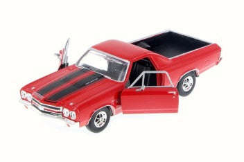 CHEVY EL CAMINO RED 1970 1/24, DIECAST CAR, COLLECTABLE CAR.