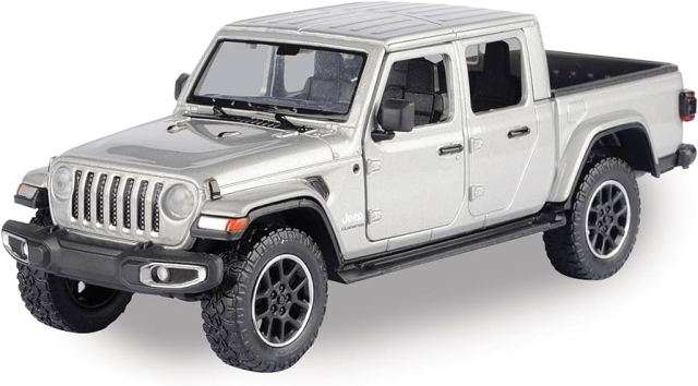 JEEP GLADIATOR OVERLAND HARD TOP SILVER 2021 1/27, DIECAST CAR, COLLECTABLE CAR.