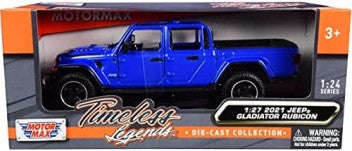 JEEP GLADIATOR RUBICON OPEN TOP [NEW] BLUE 2021 1/27, DIECAST CAR, COLLECTABLE CAR.
