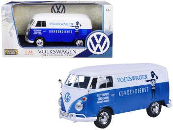 VOLKSWAGEN TYPE 2 (T1)  DELIVERY VAN KUNDENDIENST 1/24, DIECAST CAR, COLLECTABLE CAR.