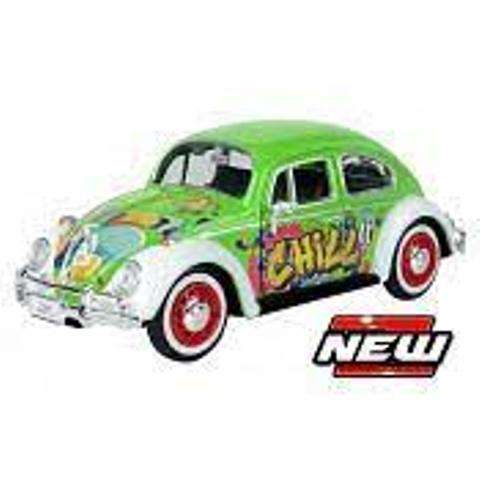 VOLKSWAGEN BEETLE GRAFFITI  1966 1/24, DIECAST CAR, COLLECTABLE CAR.