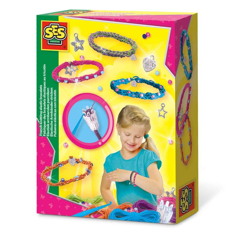 FRENCH KNITTING ELASTIC BRACELETS EDUCATIONAL,TEACHER HOME SCHOOL, LEARNING