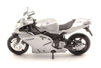 MV AGUSTA F4S 1+1 SILVER 2002 1/18, DIECAST MOTORBIKE, COLLECTABLE MOTORCYCLE.