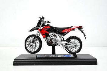 APRILIA RXV 450 RED/BLACK  1/18, DIECAST MOTORBIKE, COLLECTABLE MOTORCYCLE.