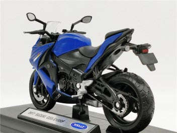 SUZUKI GSX-S1000F BLUE/BLK 2017 1/18, DIECAST MOTORBIKE, COLLECTABLE MOTORCYCLE.