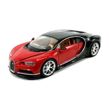 BUGATTI CHIRON  RED  1/24, DIECAST CAR, COLLECTABLE CAR.