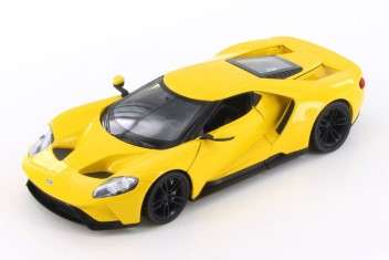 FORD GT  YELLOW 2017 1/24, DIECAST CAR, COLLECTABLE CAR.